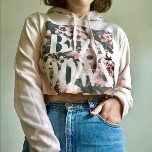 Cropped ‘Bow Down’ Hoodie